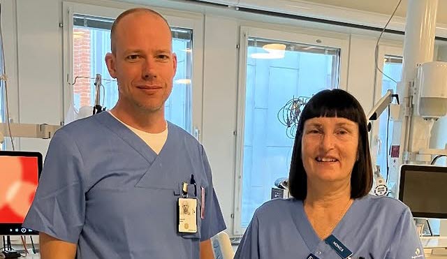 Henrik Hallén, donationsansvarig läkare som också ingår i donationsgruppen på Länssjukhuset i Kalmar och Monica Malmqvist, Intensivvårdssjuksköterska och donationsansvarig sjuksköterska på Länssjukhuset i Kalmar