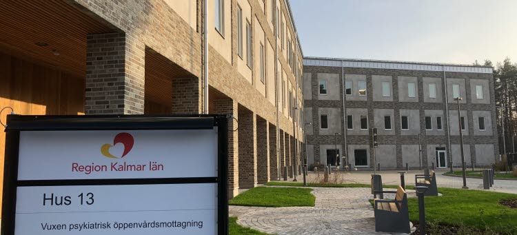 Bild på psykiatrilokaler i Oskarshamn